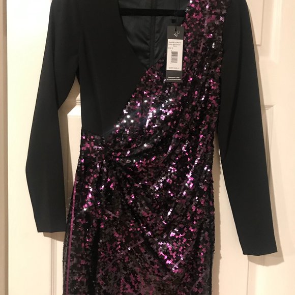 NWT Parker Purple Sequin Dress 2 - Picture 3 of 7